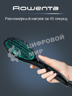 Расческа-выпрямитель Rowenta CF5820F0 черный/зеленый, 200 °C, 3 режима