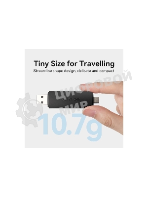 Кард-ридер Vention CLKB0/черный/SD,SDHC,SDXC,TF,micro-SD,micro-SDXC,miсro-SDHC/USB 3.0/Type C/OTG/пластик