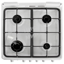 Плита комбинированная De Luxe 5040.20ГЭ (КР) ЧР белый, конфорок 4 шт, духовка 43 л, электроподжиг, 50 см x 85 см x 50 см