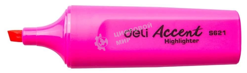 Текстовыделитель Deli Accent ES621PINK Delight, скошенный пишущий наконечник, 1-5мм, розовый