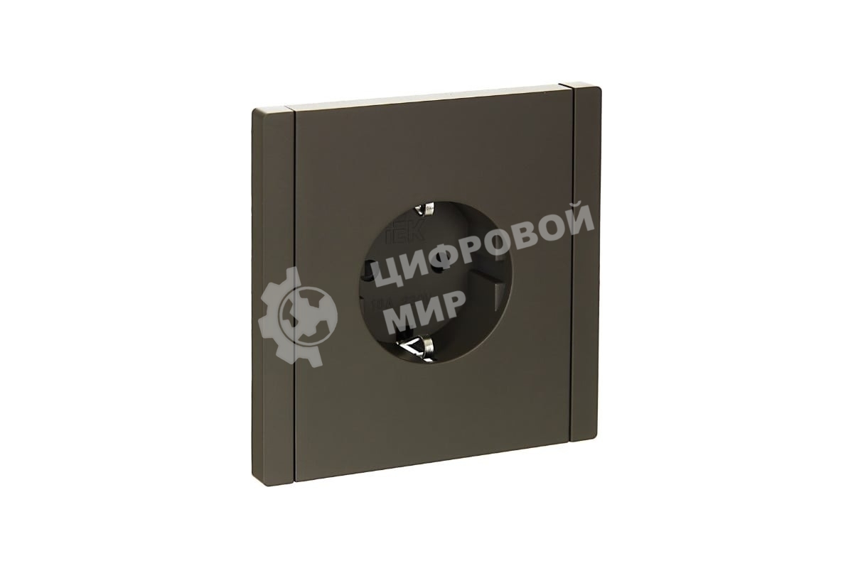 Розетка СП FORTE&PIANO FP315 16А с заземл. защ. шторки винт. крепл. сер. IEK FP-R14-16-K03
