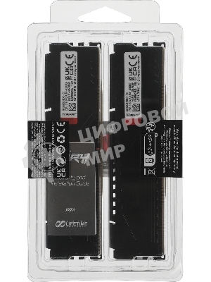Оперативная память Kingston Fury Beast, DDR5, 32GB (2x16GB), 5600MHz, CL36, DIMM, с радиаторами, черный