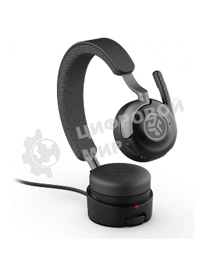 Гарнитура JLab Epic Work ANC Wireless Duo with Stand чёрный, беспроводная, Bluetooth/радиоканал/USB-C, ANC (шумоподавление), до 9 м, в комплекте подставка