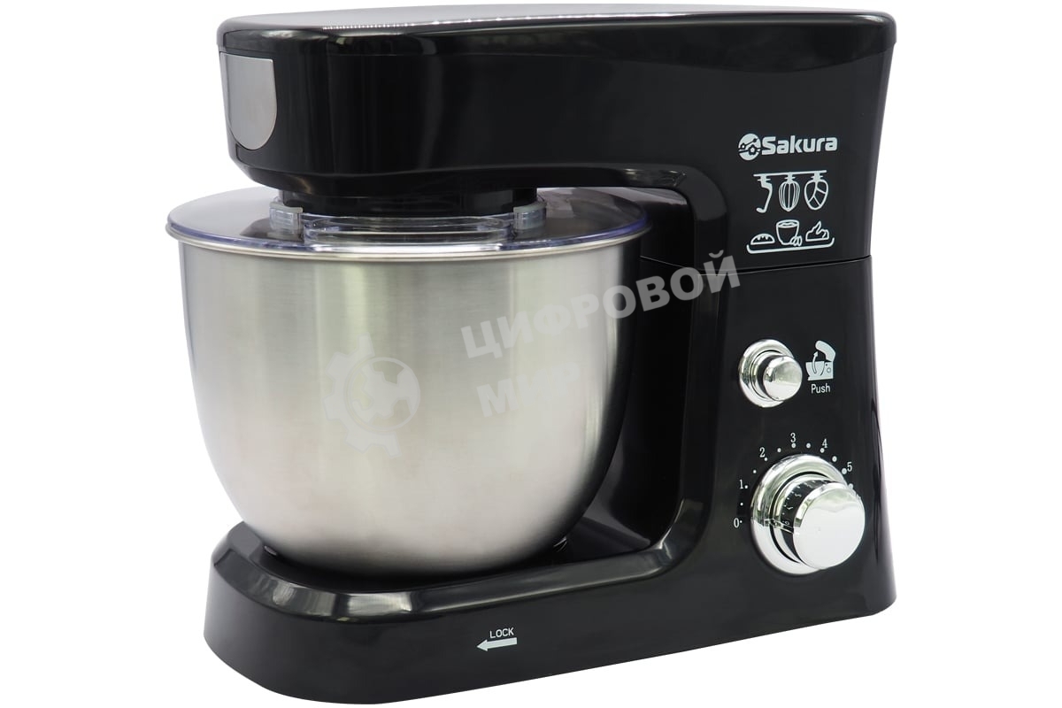 Миксер Sakura с чашей SA-6327BK планетарный