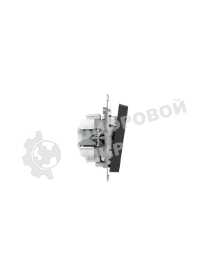 Механизм выключателя EKF UP1-SWB-14 одноклавишный, с подсветкой, черный Эпика