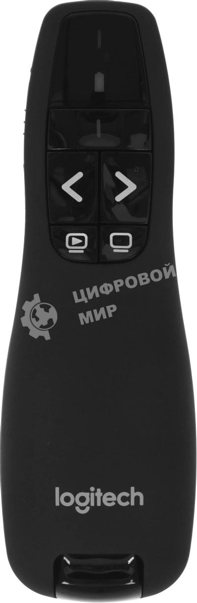 Презентер беспроводной Logitech R400 черный, радиоканал, USB, кнопки - 5