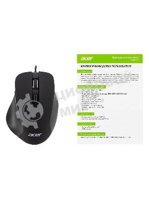 Мышь проводная Acer OMW120 черный, 2000 dpi, USB, кнопки - 6