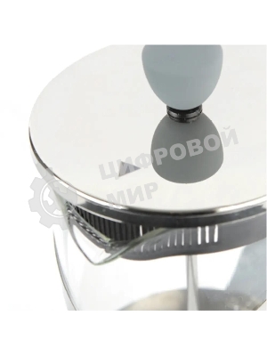 Френч-пресс Rondell Crystal Grey RDS-839, 0.8 л, серый