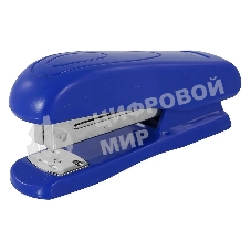 Степлер Silwerhof 24/6 26/6 (20 листов) синий, 100 скоб, пластик закрытый/открытый