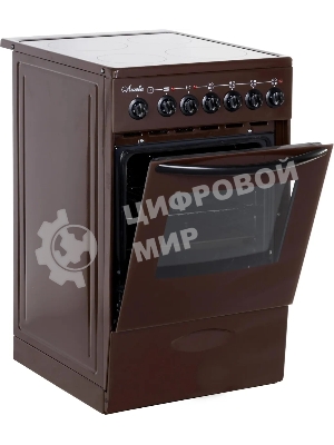 Плита электрическая Лысьва EF4006MK00 коричневый, конфорок 4 электрических, духовка 57 л, 50 см x 84 см x 60 см (без крышки)