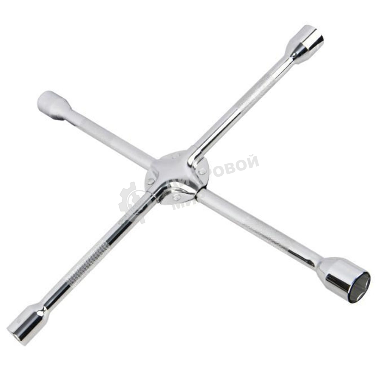 Крестообразный балонный усиленный ключ Deli DL4416 длина 400мм, головки 17x19x21x23мм, сталь Cr-V