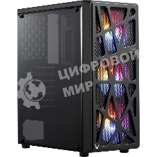Компьютерный корпус Aerocool/Formula MANA черный без БП ATX 6x120мм 2xUSB 2.0 1xUSB 3.0 audio bott PSU