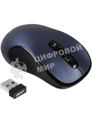 Мышь беспроводная Acer OMR306 черный/серый, 1600 dpi, радиоканал, USB, кнопки - 6