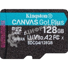 Флеш карта microSDXC 128Gb Kingston SDCG4/128GbSP Canvas Go! Plus w/o adapter