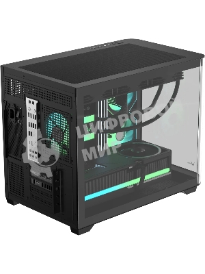 Компьютерный корпус AeroCool/Formula Crystal U2M Floe черный без БП mATX 1xUSB 3.0 1xUSB3.1 audio bott PSU