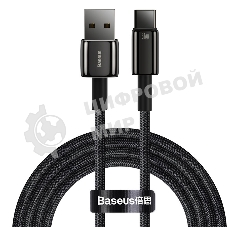 Кабель Baseus CATWJ-C01 Tungsten Gold Fast Charging Data Cable USB to Type-C 66W 2m Black