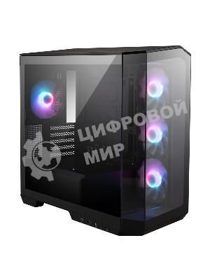 Компьютерный корпус без блока питания Case MSI MAG PANO M100R PZ, Mini-Tower, TG, 4x120мм ARGB, 1xUSB 3.2, 1xUSB 3.2 Type-C, mATX, mITX черный