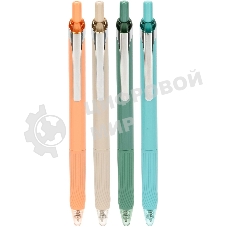 Ручка гелевая автоматическая Deli Nusign ENS666-BK ассорти, черные чернила, линия 0.7мм, резиновая манжета