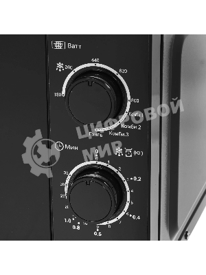 Микроволновая печь Sharp R-6000RK черный, 20 л, 800 Вт, переключатели - поворотный механизм