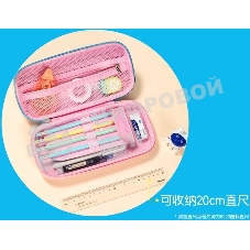 Пенал Deli BC288B Pupal, ассорти 1 отделение, 230x110x55мм EVA