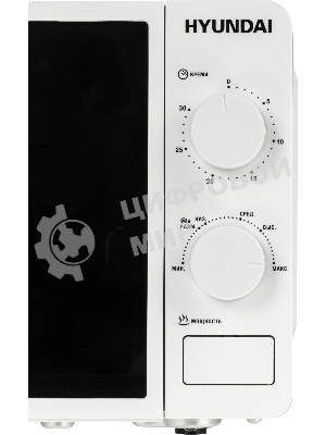 Микроволновая печь Hyundai HYM-M2003 белый, 20 л, 700 Вт, переключатели - поворотный механизм