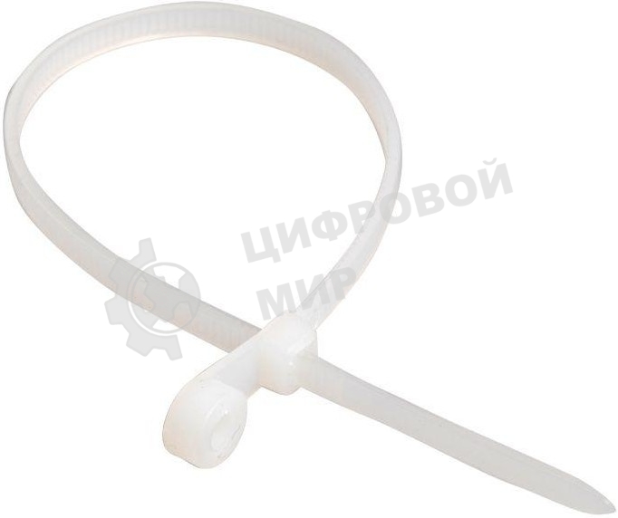 Хомут кабельный IEK UHH40-4-150-100 3.5х150 нейл. белый с отвер. для креп. ХОК (уп. 100 шт)