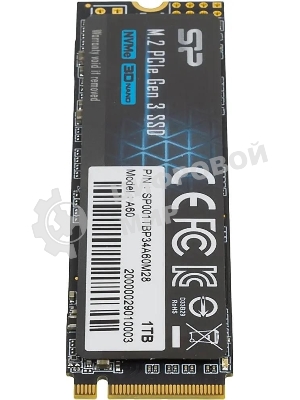 Накопитель SSD Silicon Power P34A60, 1Tb, PCIe 3.0 x4, M.2 2280, NVMe, R/W 2200/1600