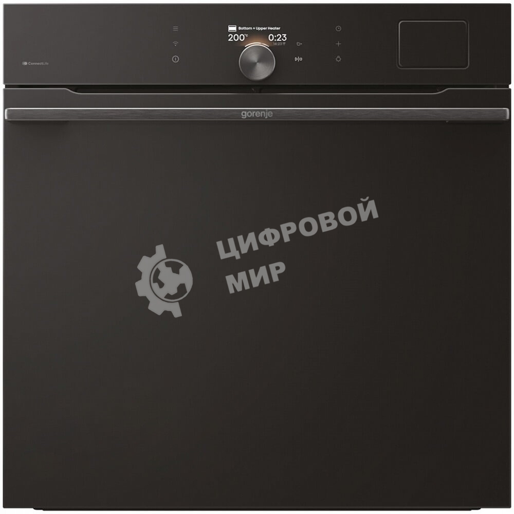 Встраиваемая электрическая духовка Gorenje BFS6148B, объем 77 л, макс. температура 230 градусов, сенсорное/поворотное управление, Wi-Fi, пар (FullSteam), сувид, AirFry, автоматические программы, телескопические направляющие на одном уровне, термощуп, динамическая система охлаждения, многоуровневое приготовление, PerfectGrill, энергоэффективность А+, черный