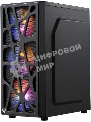 Компьютерный корпус Aerocool/Formula MANA черный без БП ATX 6x120мм 2xUSB 2.0 1xUSB 3.0 audio bott PSU