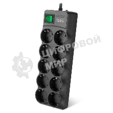 Сетевой фильтр SVEN SF-10E-16 5,0 м (10 розеток) черный