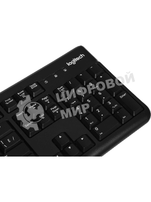 Комплект клавиатура+мышь Logitech MK120 проводной, USB, 1000 DPI, чёрный (неоригинальная гравировка)
