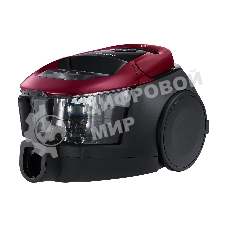 Пылесос Samsung VC18M31A0HP бордовый/черный, 380/1800 Вт, уборка сухая, пылесборник контейнер 2 л