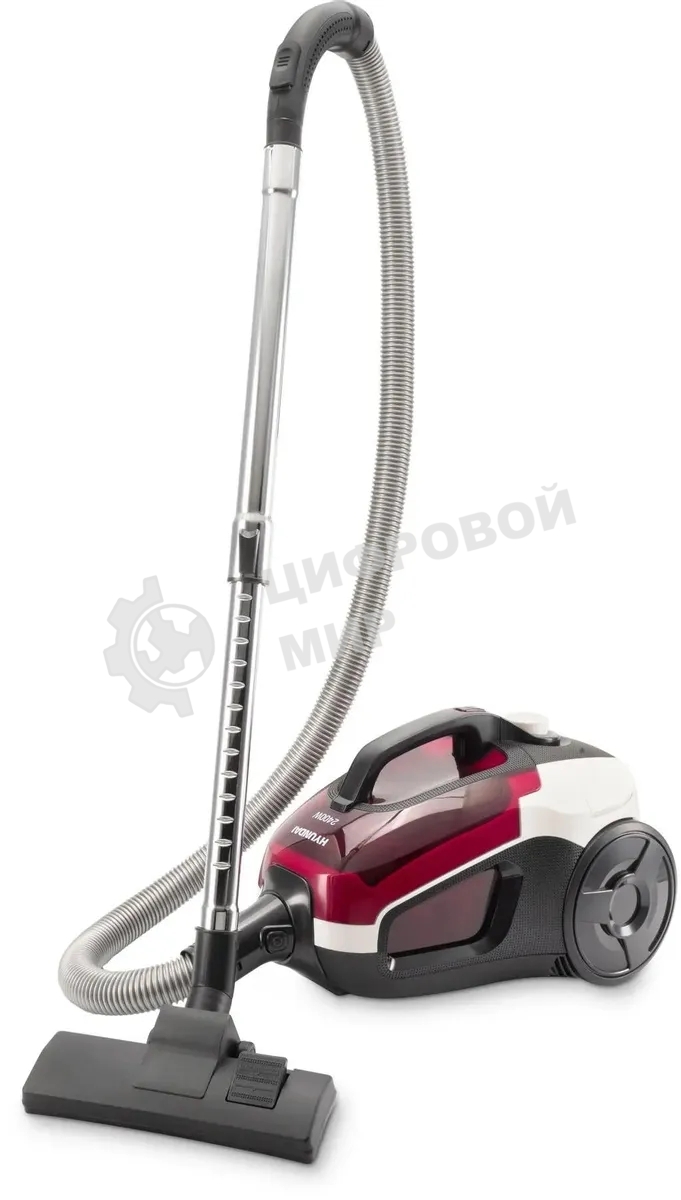 Пылесос Hyundai HYV-C3370 белый/красный, 380/2400 Вт, уборка сухая, пылесборник контейнер 3.5 л