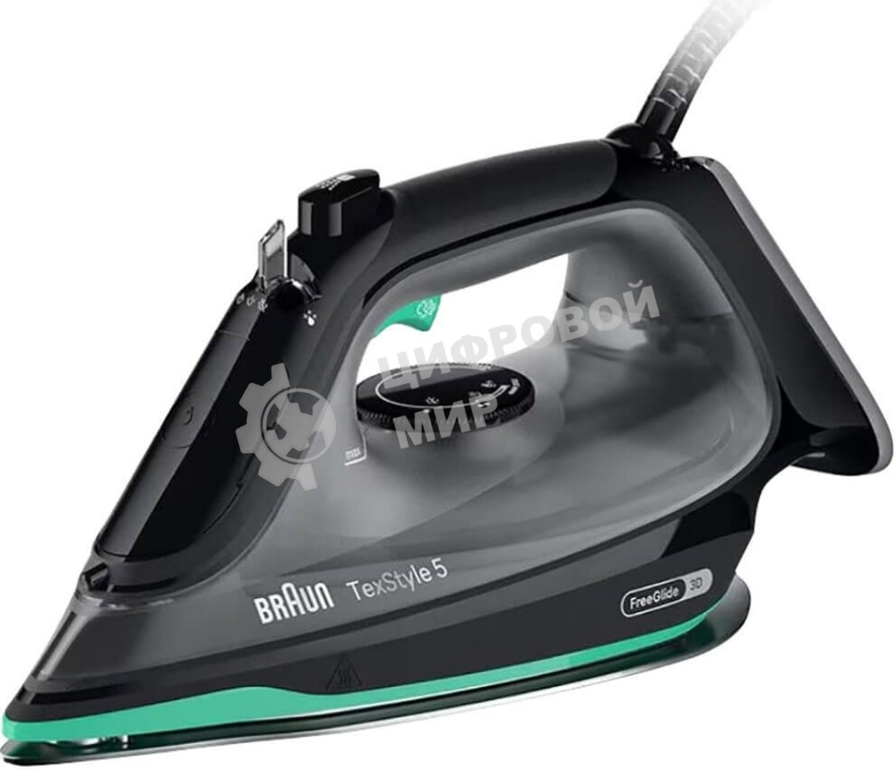 Утюг Braun SI5277GR зеленый/черный, 2700 Вт, 50 г/мин, 220 г/мин, 300 мл