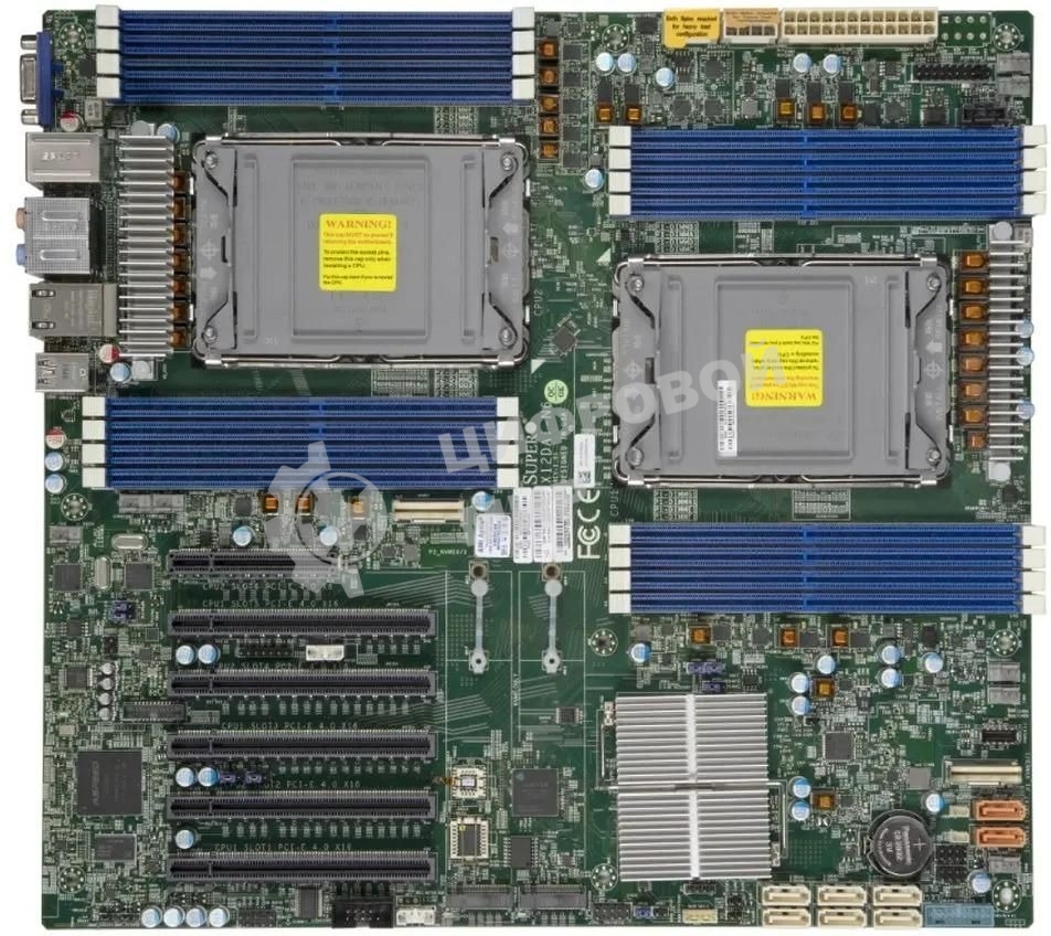 Материнская плата серверная Supermicro MBD-X12DAI-N6, 2xLGA 4189, Intel C621A, 16xDDR4, 8xSATA, 6xPCIe 4.0 x16, 1xPCIe 4.0 x8, 2xM.2, 2x1Gb LAN, 6xUSB 3.2 Gen 1, 2xUSB 3.2 Gen 2, 1xVGA, 1xCOM, 1xTPM, E-ATX