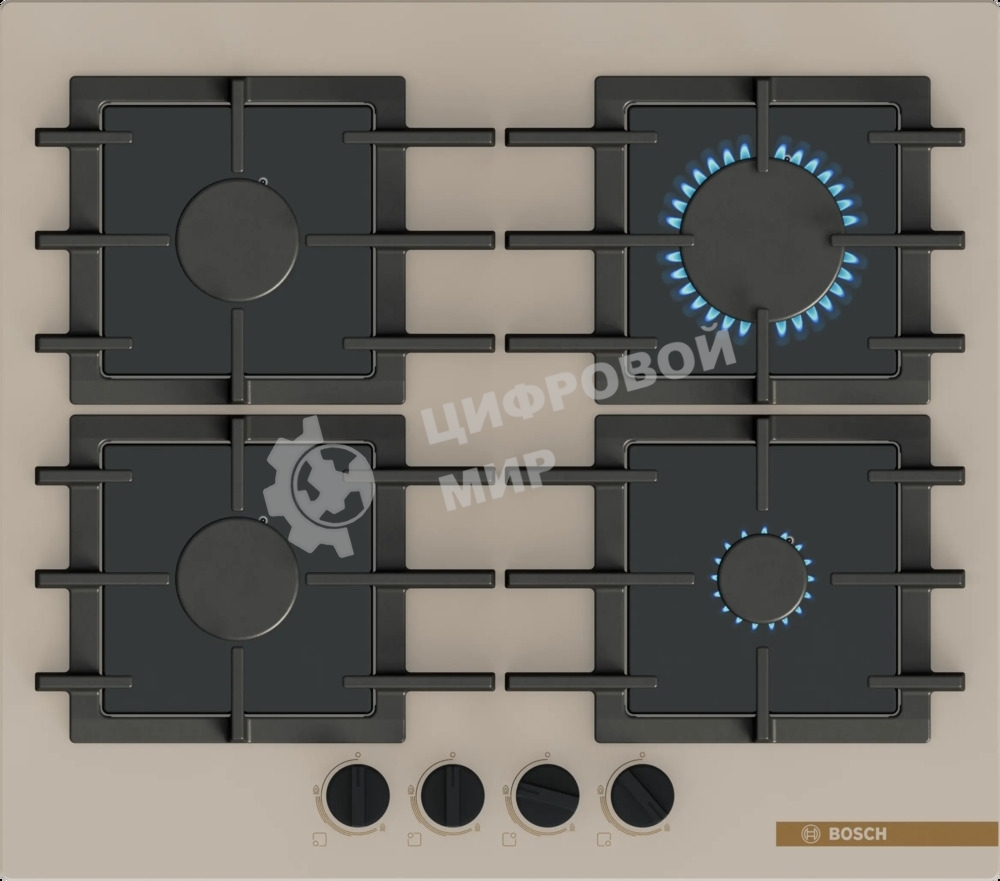 Газовая варочная панель Bosch PPP6B1J40R бежевый