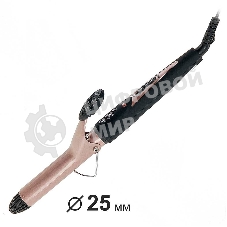 Щипцы для завивки волос DELTA LUX DL-0626 коричневый/черный, 25 мм, 180 °C, 1 режим