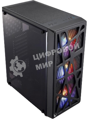Компьютерный корпус Aerocool/Formula MANA черный без БП ATX 6x120мм 2xUSB 2.0 1xUSB 3.0 audio bott PSU