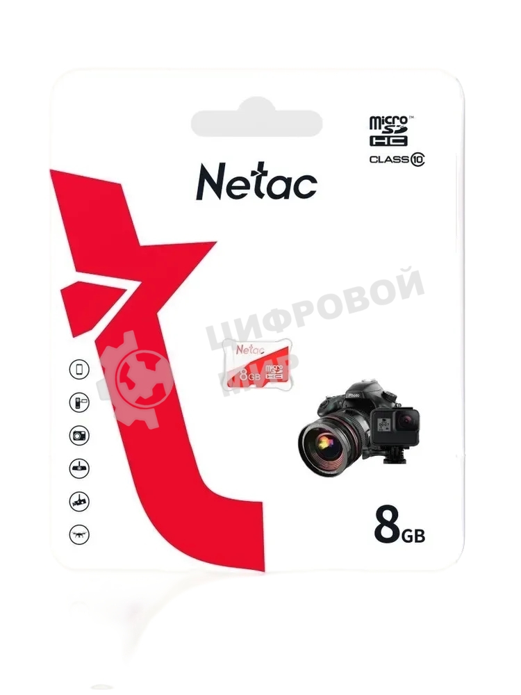 Флеш карта Netac P500 ECO MicroSDHC 8Gb C10 NT02P500ECO-008G-S