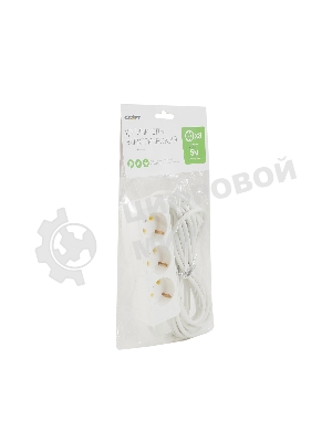 Удлинитель сетевой СТАРТ S 3x5-Z --20 dg, 3 розетки, до 10А, 5м, с заземлением, белый