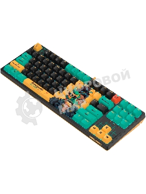 Клавиатура A4Tech Bloody AT87 Renegade проводная USB черный/зеленый