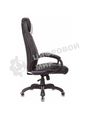 Кресло Бюрократ T-9922N Leather Venge Black черный, экокожа