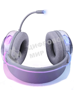 Гарнитура Defender Glitch белый, проводная, подсветка