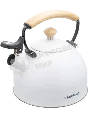 Чайник для плиты металлический Starwind Chef Country 2.5 л. белый (SW-CH1712)