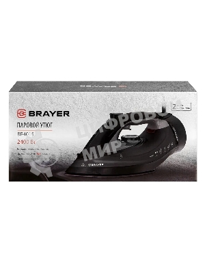 Утюг BRAYER BR4015 черный, 2400 Вт, 25 г/мин, 140 г/мин, 300 мл