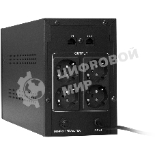 Источник бесперебойного питания ExeGate SpecialPro UNB-2200.LED.AVR.EURO.RJ 2200VA/1300W, LED, AVR, 4 евророзетки, RJ45/11, черный