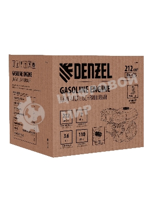 Двигатель бензиновый Denzel RX-17S, 7 л.с., 212 см3, горизонтальный вал шлиц 25 мм
