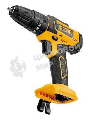 Дрель-шуруповерт Denzel CID-18-0, 18 В, 0 Ач, 30 Нм, щеточный, ударный