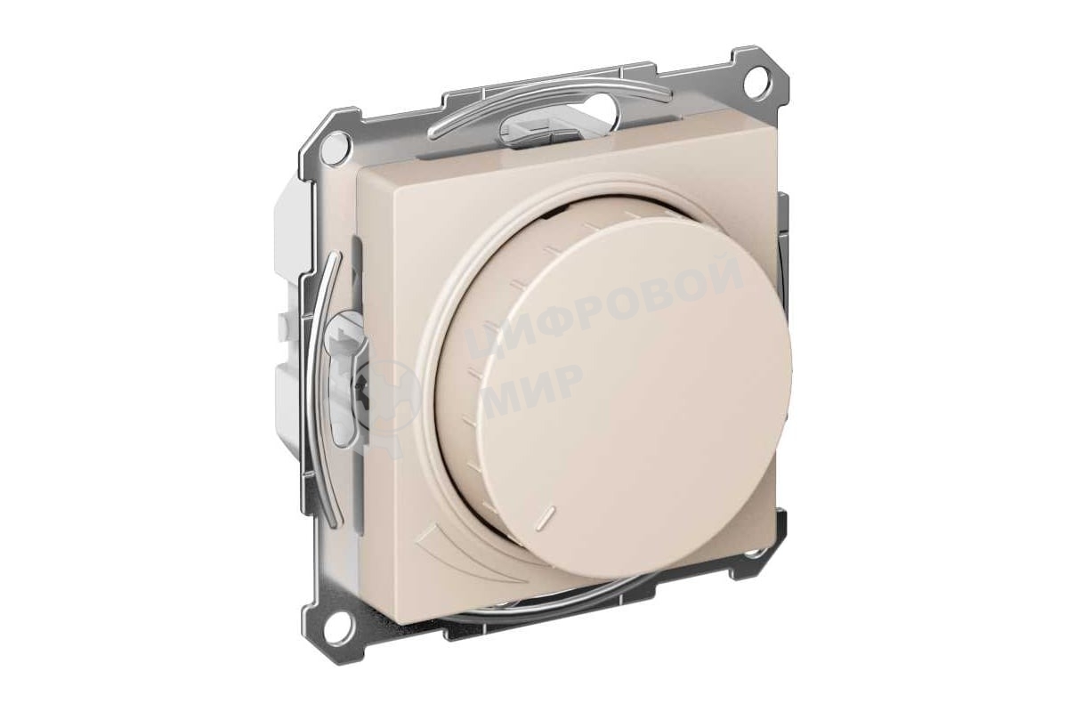 Светорегулятор (диммер) SE AtlasDesign беж, повор-нажим, LED, RC, 400 Вт, мех.