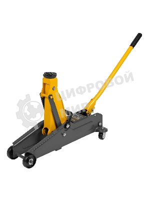 Домкрат гидравлический подкатной Denzel, 2 т, 135-385 мм